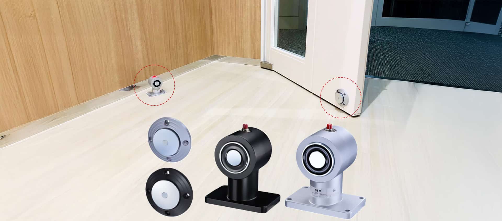 自動閉鎖機能付き「防火扉用マグネット式ドアストッパー」 1 自動閉鎖機能付き「防火扉用マグネット式ドアストッパー」イメージ